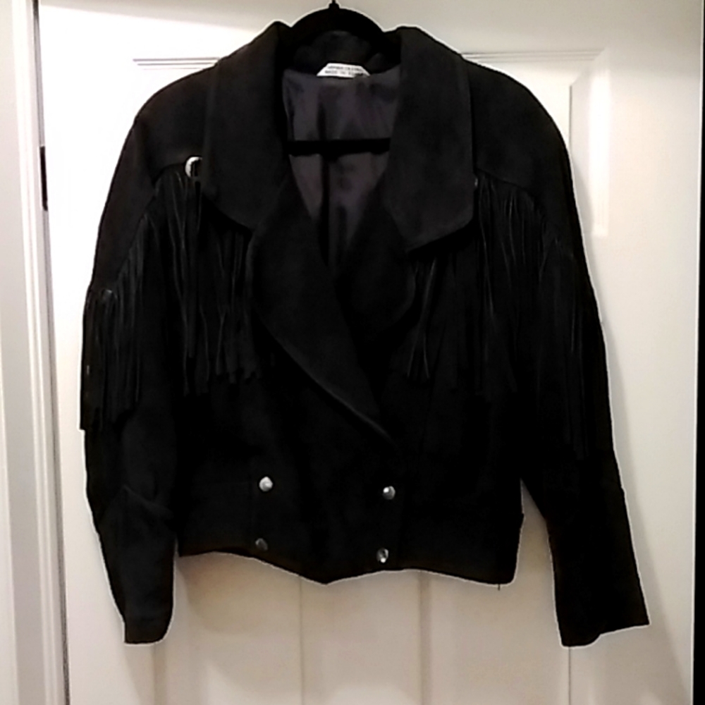 Womens black suede jacket